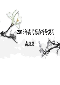 2018高考标点符号复习课件