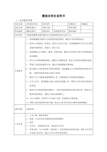 董秘岗位职责