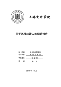 巡检机器人的调研报告