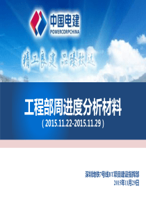 工程部周进度分析材料