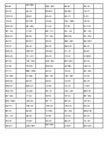 三年级上口算题卡1000道