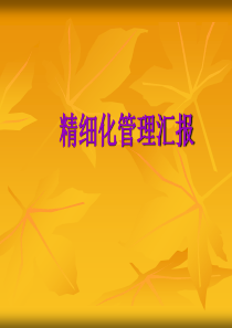 工程部精细化管理汇报