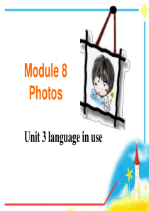 外研版九年级上册M8-U3