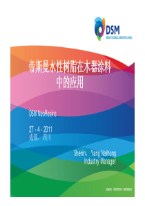 帝斯曼水性木器产品资料