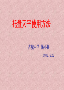 托盘天平使用方法