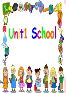 人教版一年级英语上册Unit1-School