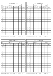 最新灭火器检查表