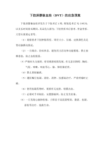 下肢深静脉血栓的应急预案