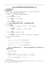高中化学非金属元素及其重要化合物性质