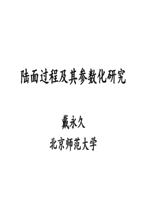 陆面过程及其参数化研究---清华大学---Tsinghua-University