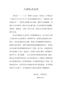 入团仪式总结