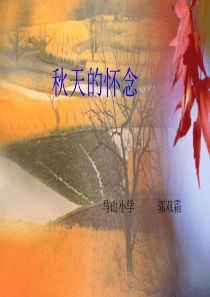 秋天的怀念说课ppt