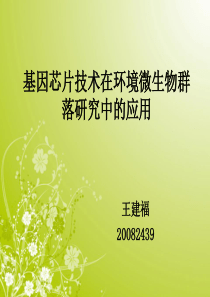 基因芯片技术在环境微生物群落研究中的应用