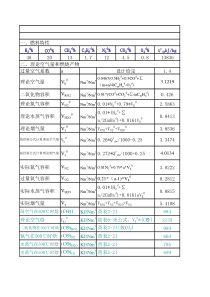 燃气燃料焓值计算