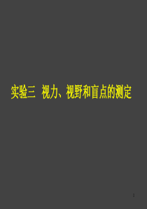 实验三--视力、视野和盲点的测定