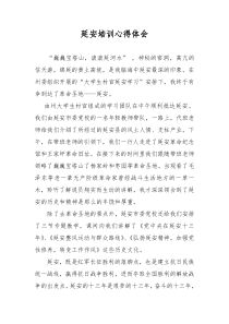 延安培训心得体会