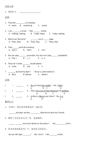 苏教版五年级上英语易错题型