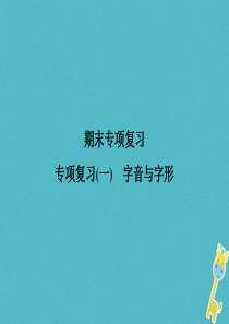 2018年九年级语文上册专项复习一字音与字形习题新人教版全面版
