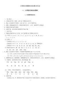 小学语文基础知识汇总复习