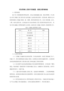 项目管理人员班子的配置、素质及经验