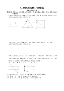 北师大版八年级上册-第一章-勾股定理-培优分类精选精练-讲义(无答案)
