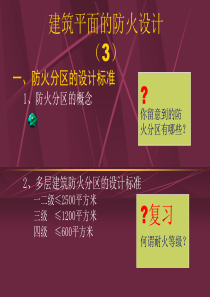 建筑平面的防火设计