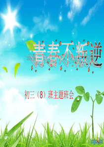 初三(8)班主题班会青春不叛逆