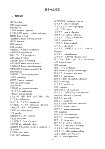 哲学类英语词汇