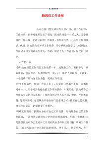 新岗位工作计划