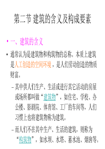 建筑的含义及构成要素