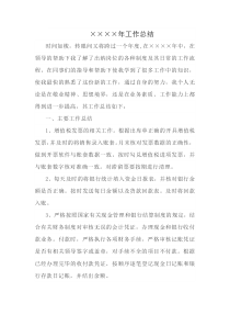 工作总结(出纳)