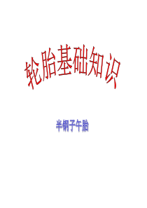 轮胎基础知识及佳通花纹介绍