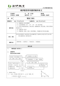 上海锐角三角比讲义