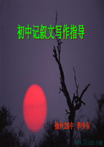初中记叙文写作指导ppt