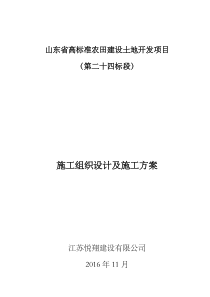 高标准农田建设施工组织设计