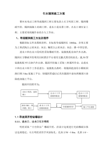 引水隧洞施工方案范文