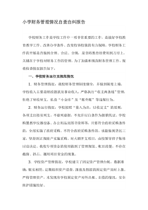 小学财务管理情况自查报告.