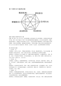 霍兰德职业兴趣测试题完整版