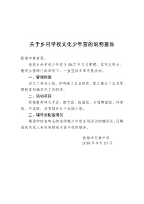 少年宫说明报告