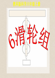 教科版科学六上6滑轮组