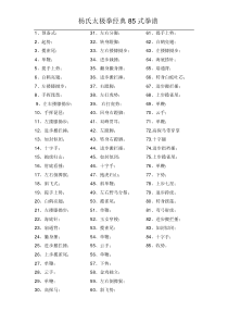 杨氏太极拳经典85式拳谱