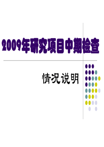 2009年研究项目中期检查