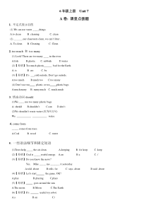译林英语6A-U7考点精练