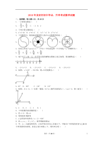 初中数学毕业升学考试试题(含解析)-新人教版