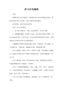 护士行为规范