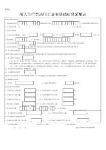 用人单位劳动用工备案基础信息采集表样本