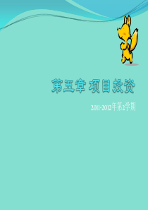 财务管理.5 项目投资