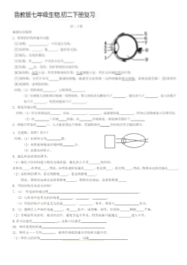 鲁教版七年级下册生物期末试卷及答案.docx2018年