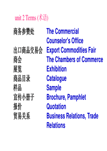 商务英语专业术语及句子