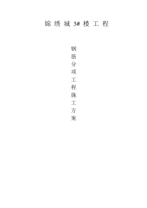 施工方案大全(钢筋,模版,基础,满堂脚手架)